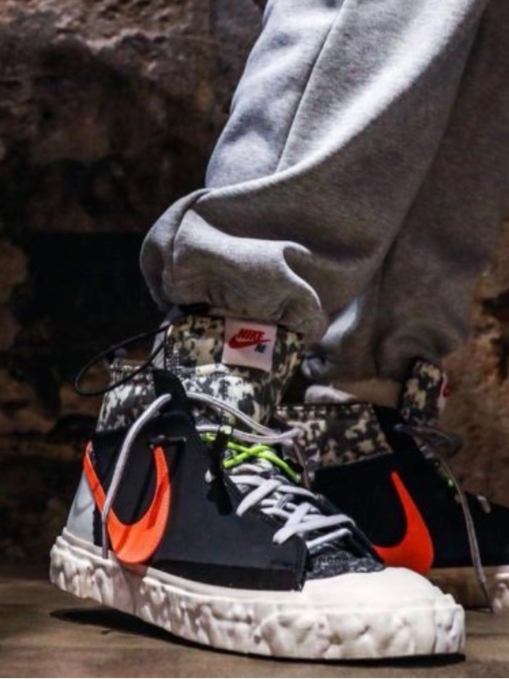 Men’s Nike Blazer Mid x READYMADE Camo high top.